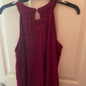 Maroon lace top